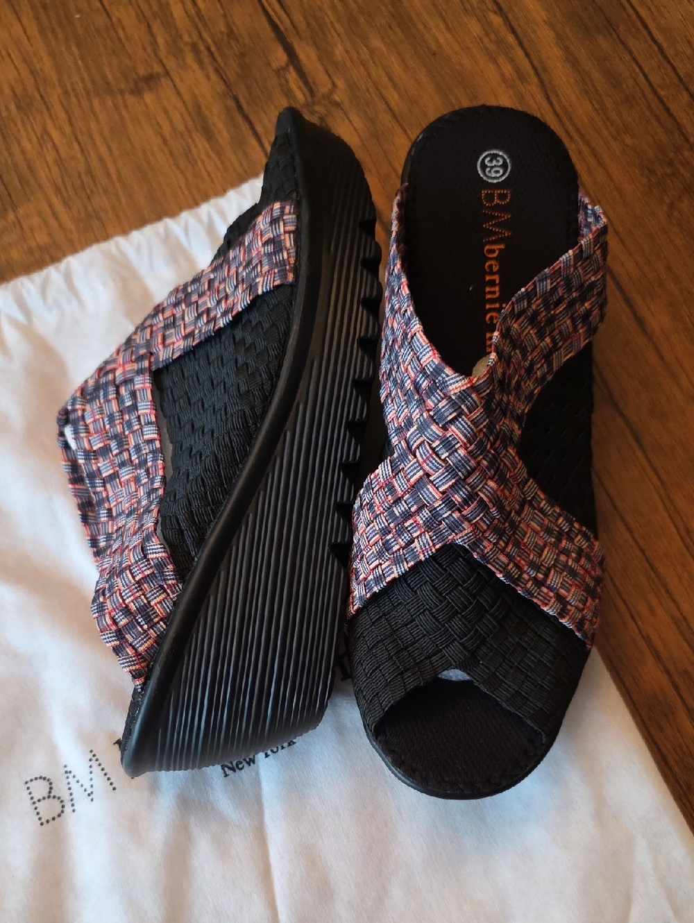 bernie mev. Bernadette Criss Cross Platform Wedges